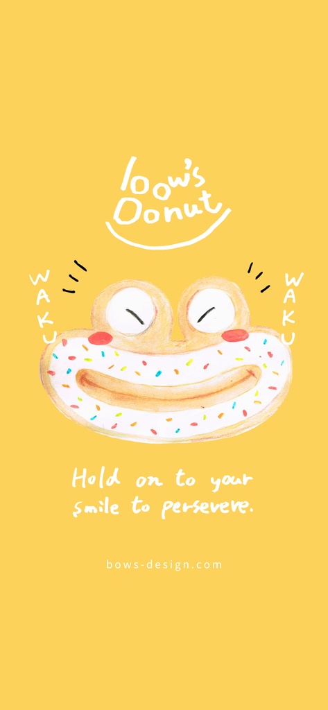 bow's Donutsのわくわくドーナツのスマホ用壁紙
