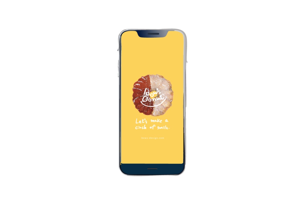 bow's Donuts　フレンチクルーラーのスマホ用壁紙