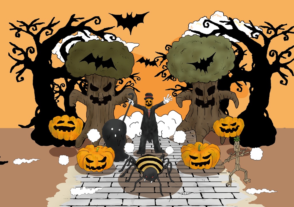 ハロウィン物語 パンプキンズ01号 イラスト缶バッジ