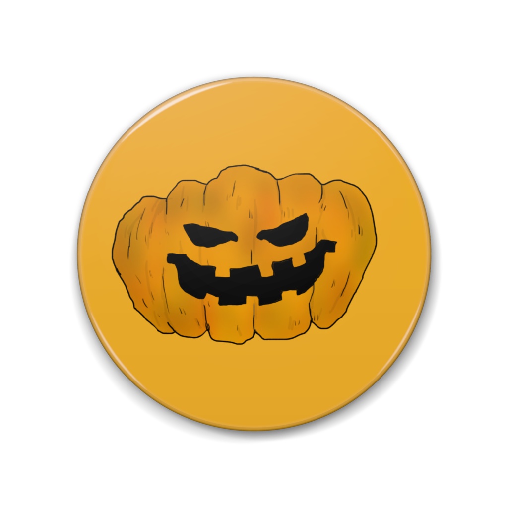 ハロウィングラフィックス　パンプキンズ04号　イラスト缶バッジ