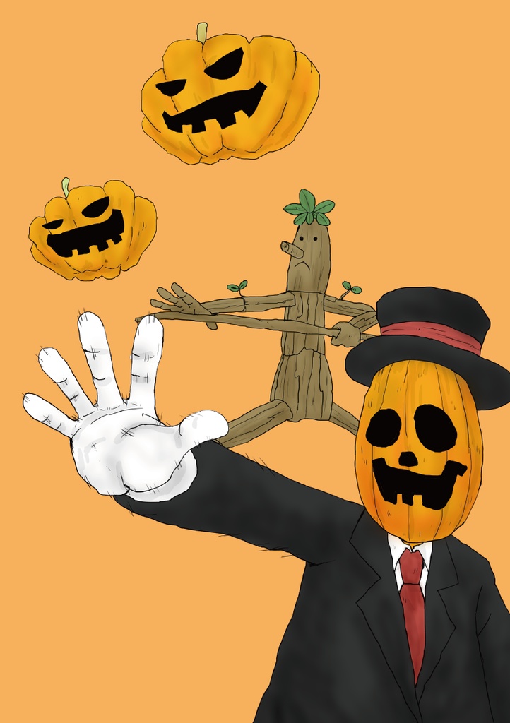 ハロウィングラフィックス パンプキンズ04号 イラスト缶バッジ