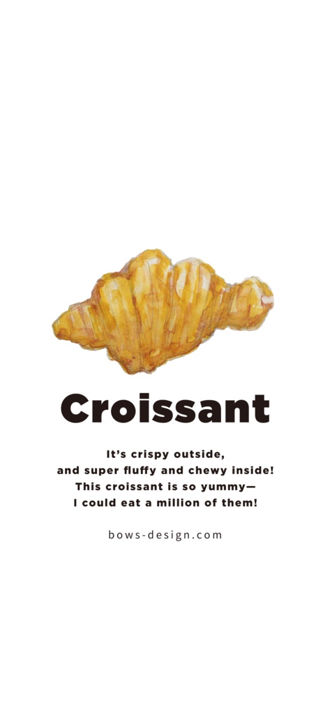 クロワッサンのスマホ用イラスト壁紙