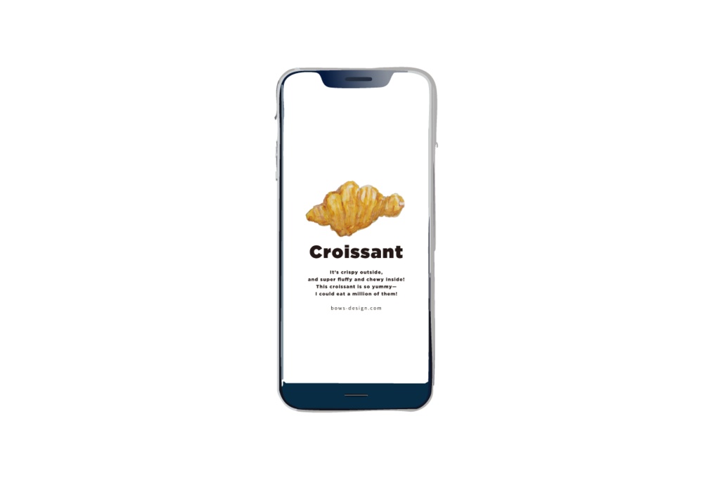 クロワッサンのスマホ用イラスト壁紙
