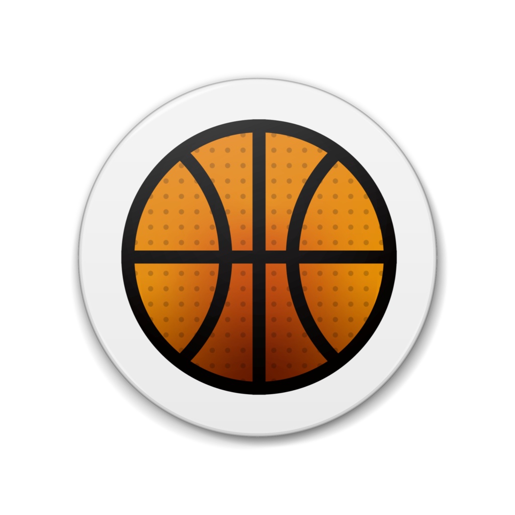 バスケットボール イラスト缶バッジ