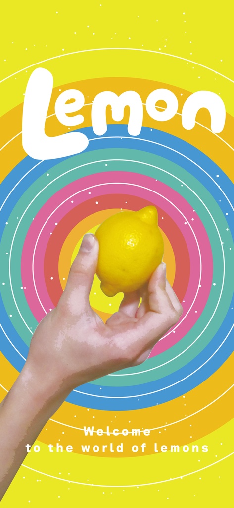 檸檬の世界へようこそ グラフィックスマホ用壁紙