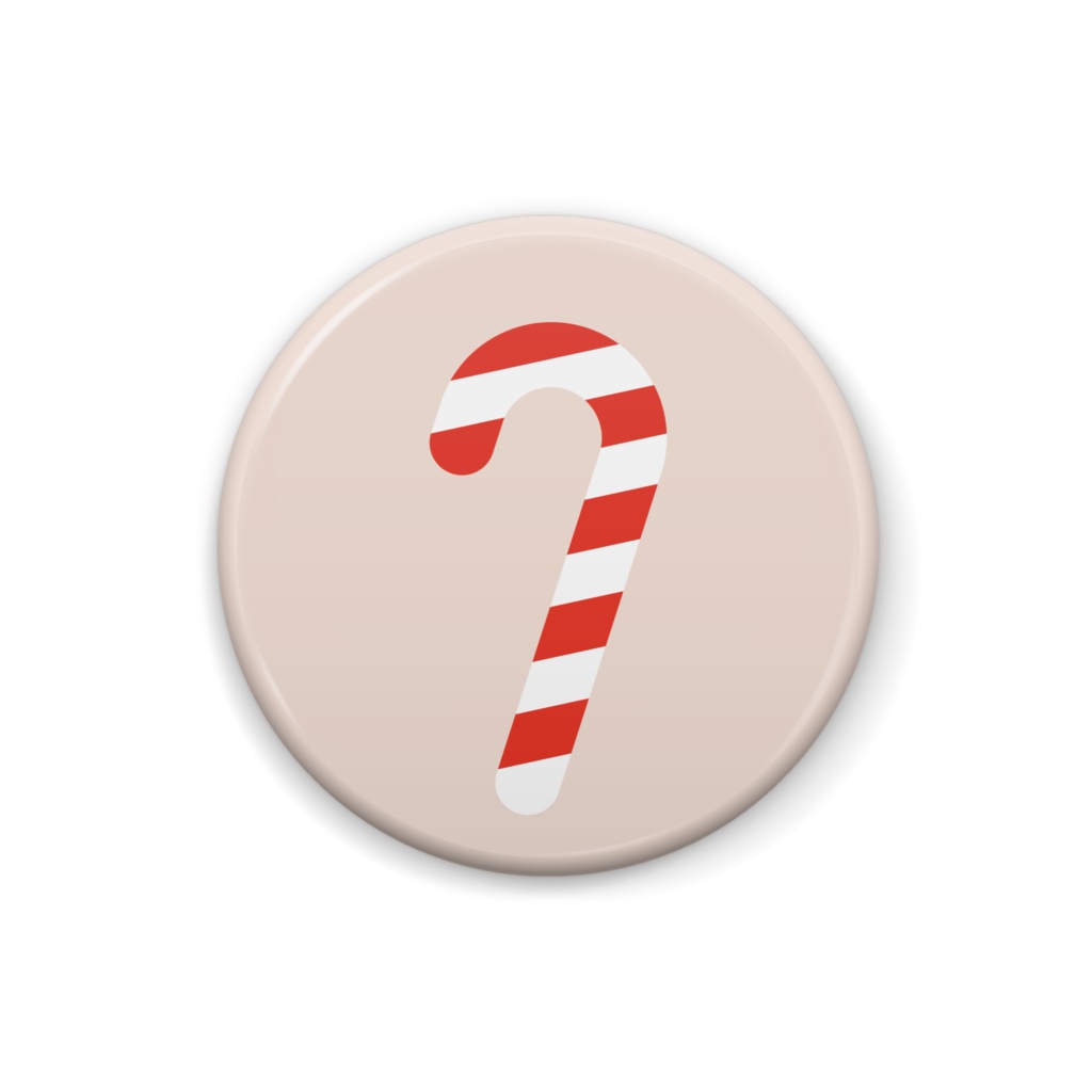 赤いキャンディのイラスト缶バッジ