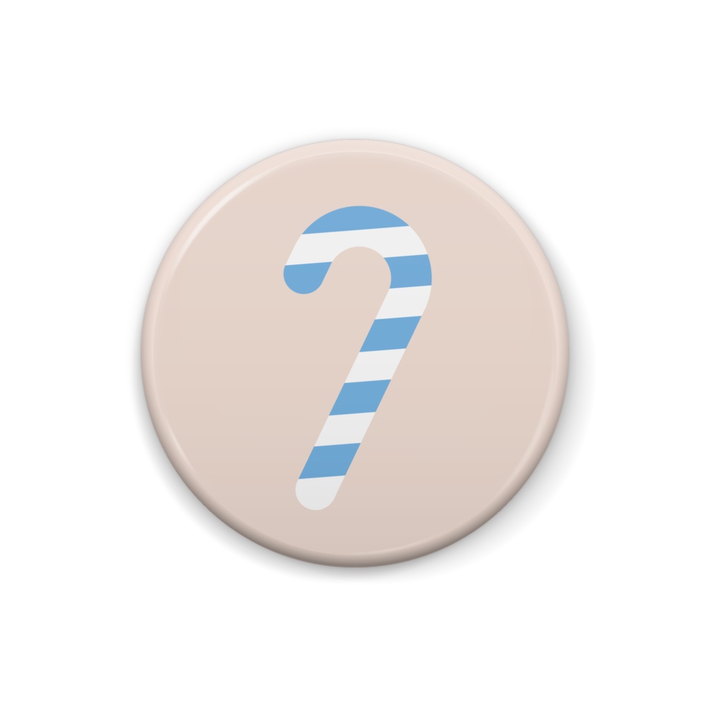 青いキャンディのイラスト缶バッジ