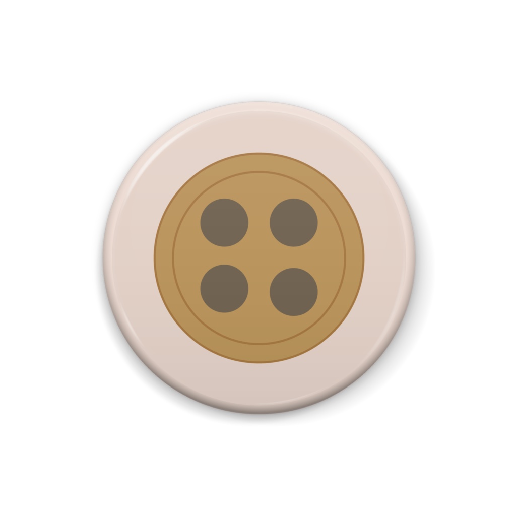 ボタンのイラスト缶バッジ