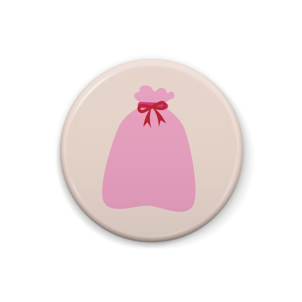 クリスマスプレゼントのイラスト缶バッジ