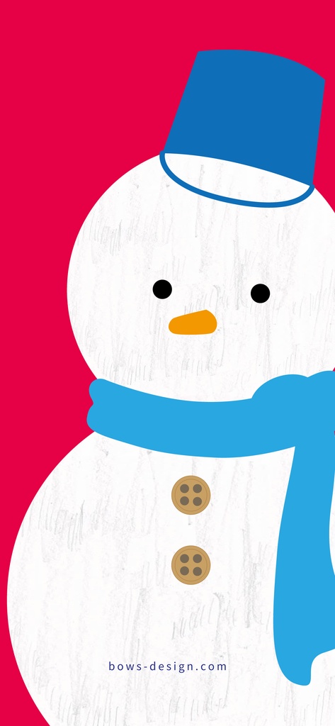 雪だるまのイラストスマホ用壁紙