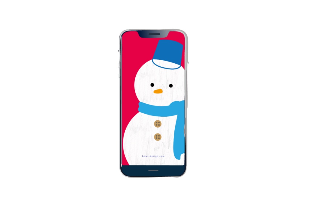 雪だるまのイラストスマホ用壁紙
