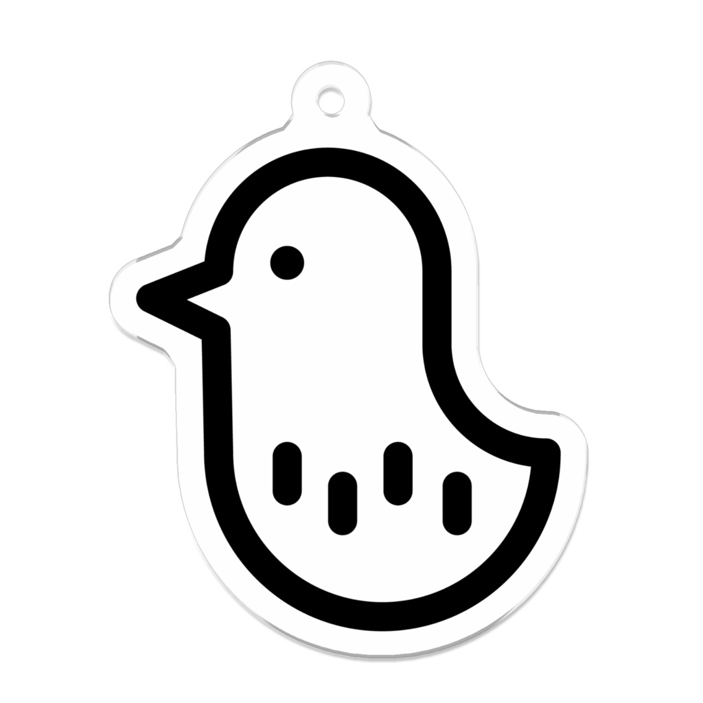 飛んでっちゃった鳥のイラストアクリルキー