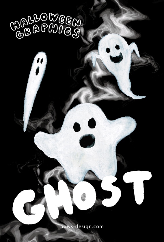 ハロウィングラフィックス ゴースト イラストアクリルキーホルダー