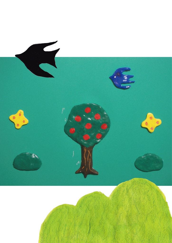 絵本 鳥物語 紙粘土で作った鳥が飛んで行っちゃった