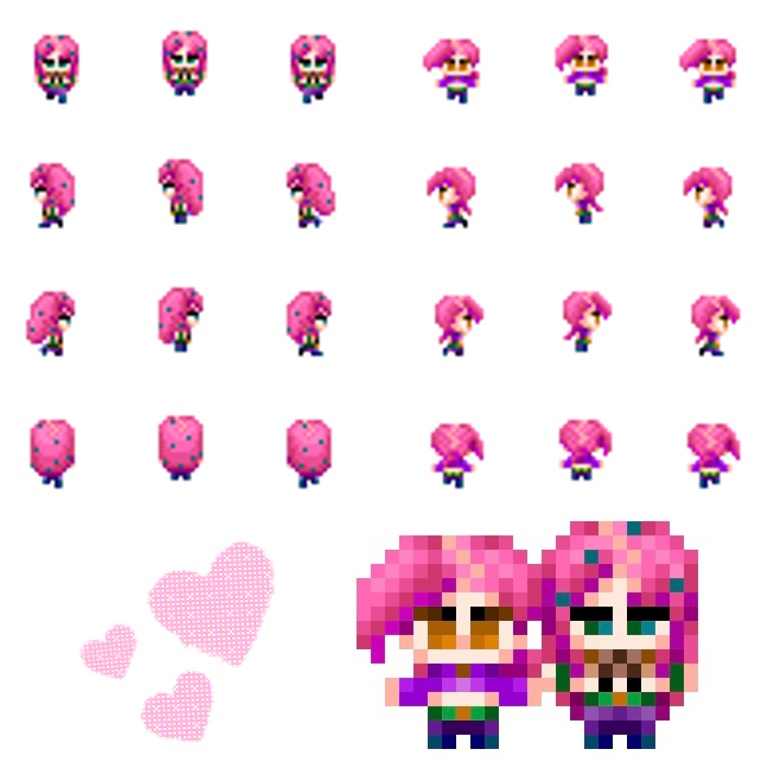 ピクスク用アバター◆ちみっこいディアボロ&ドッピオ【単体&手つなぎ】