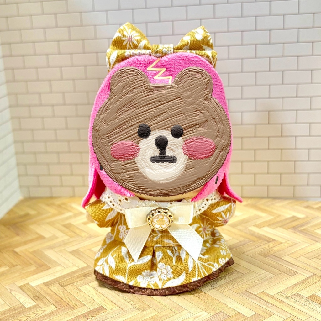 【ちみぬい/10cmぬい用】リボン+ワンピースセット 第二弾