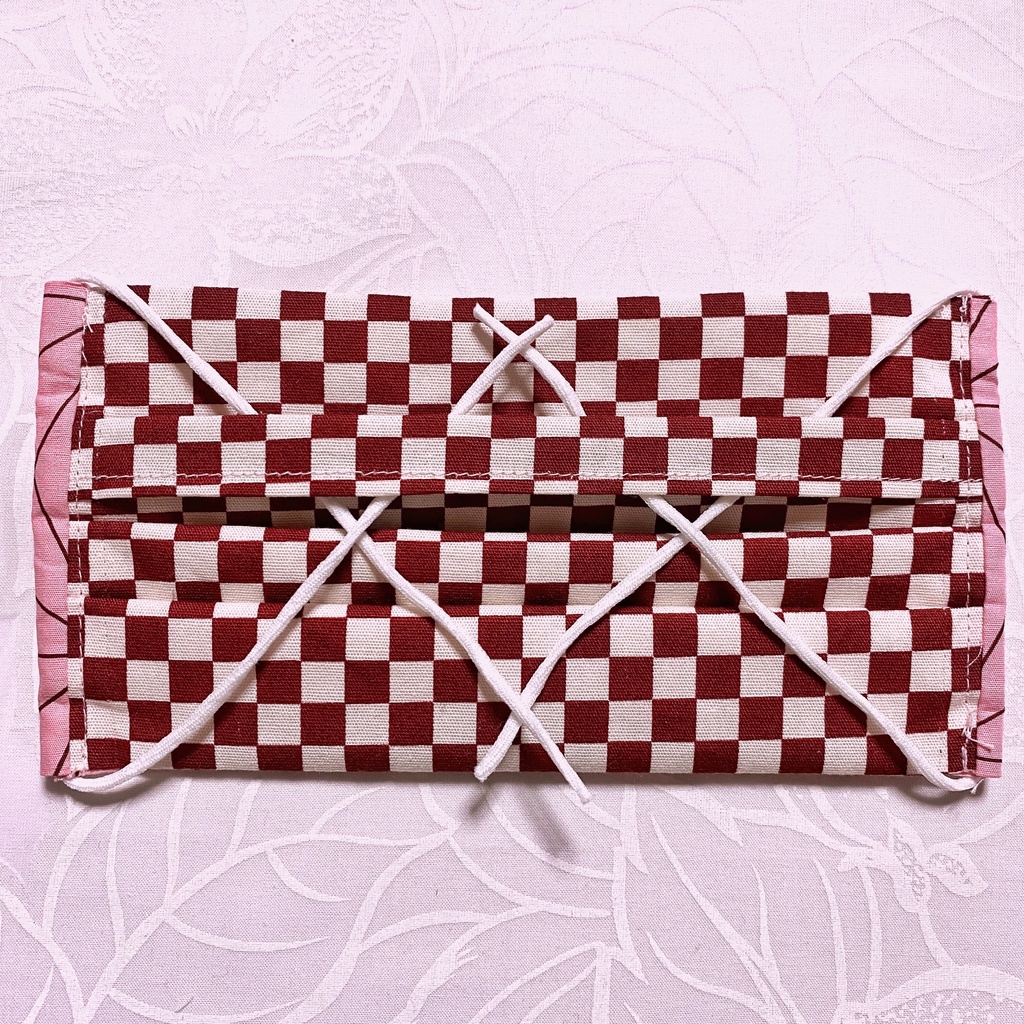 再販★匿名配送・手作りマスク★花粉対策に♪18cmワイヤー入り三段プリーツ