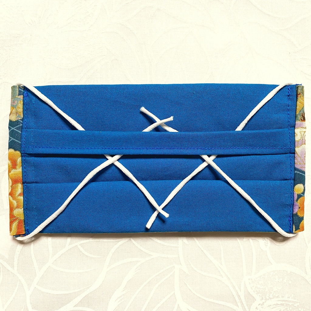 ★匿名配送・手作りマスク★花粉対策に♪18cmワイヤー入り三段プリーツ