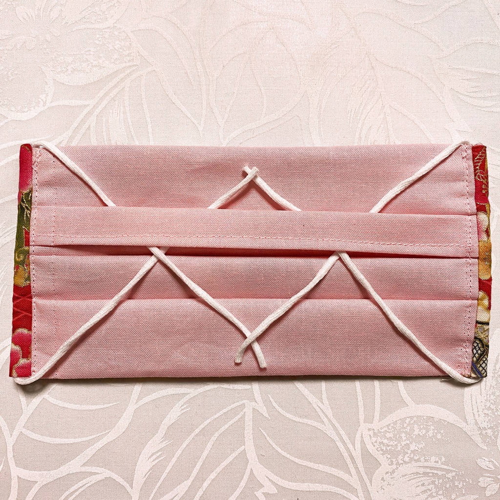 ★匿名配送・手作りマスク★花粉対策に♪18cmワイヤー入り三段プリーツ