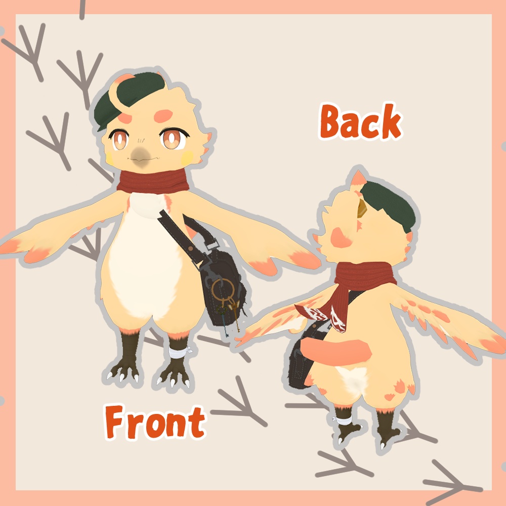 オリジナル3Dモデル「ぼんじり」【Bonjiri】