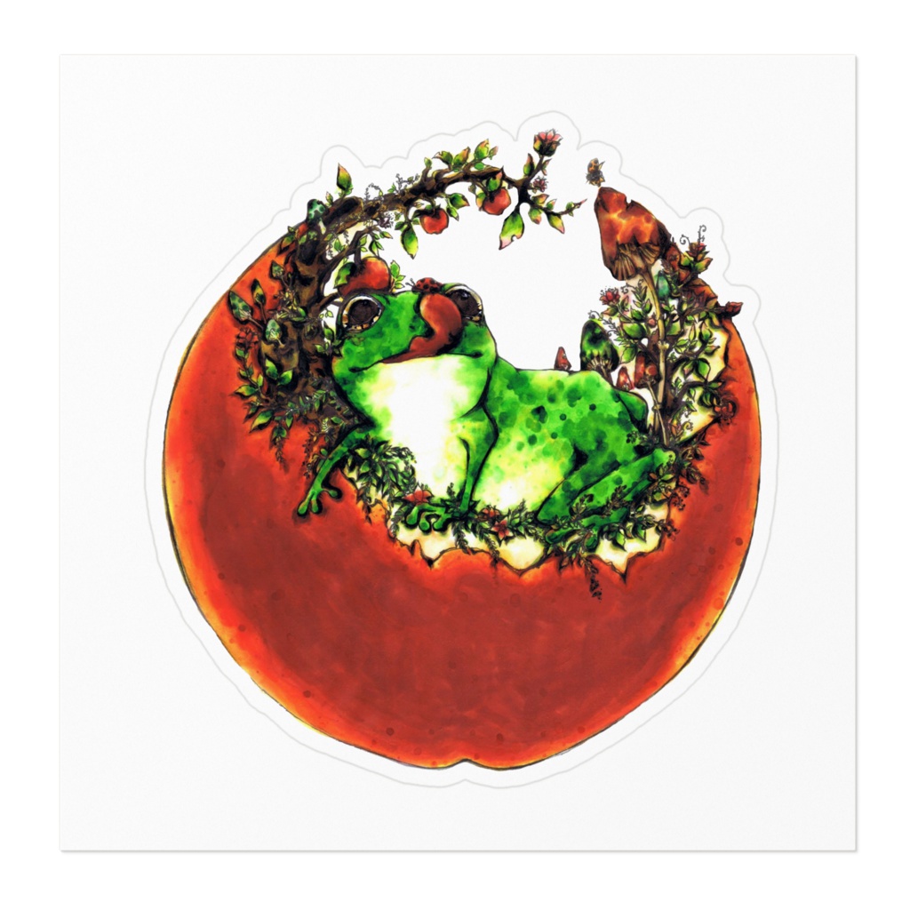 カエルと果実/ステッカー