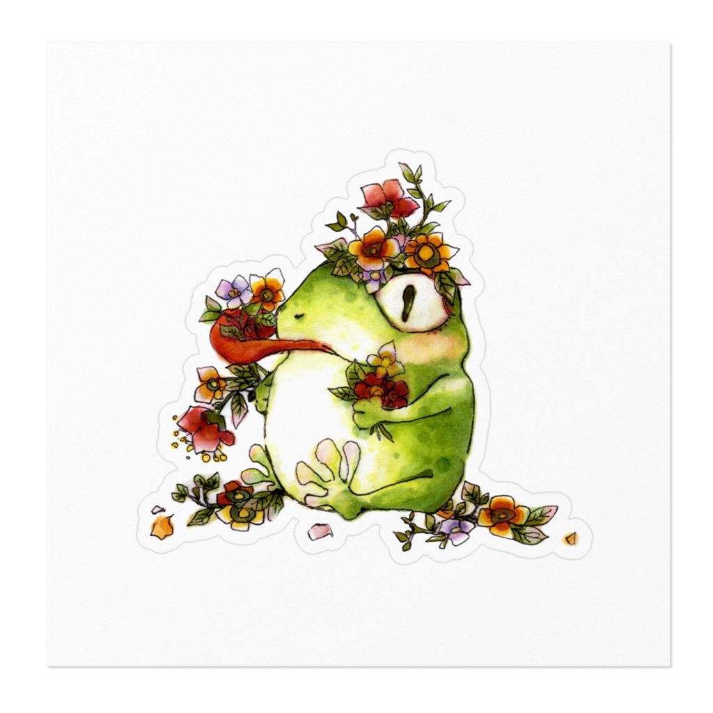 ハナカエル横/ステッカー