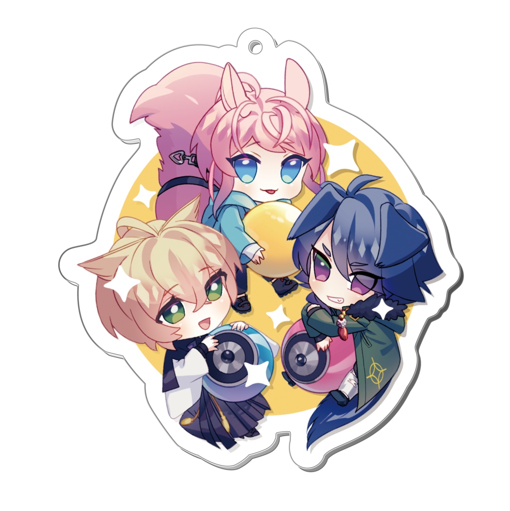 ヒプマイ けもみみしっぽふりんぐぽっせアクリルキーホルダー Fling Posse Zabutorn Booth