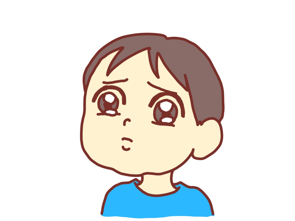 【動画素材】眉毛と目が動く汎用キャラ男児(5秒以内)