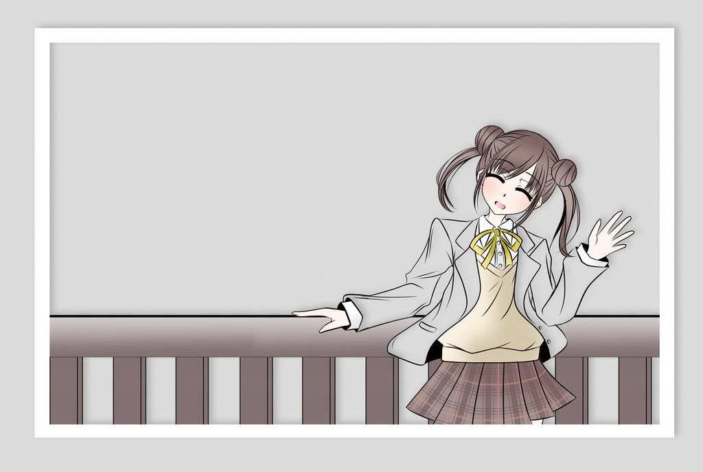 [切り絵風ポストカード] 　園田 智代子 (Colorfuuuuul!!)