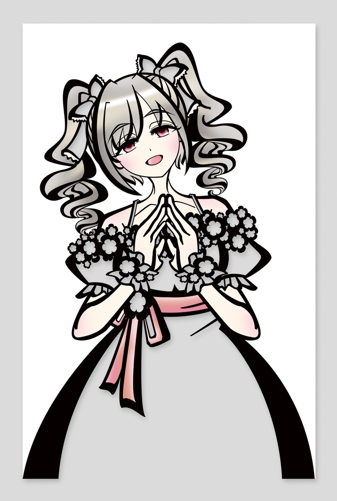 [切り絵風ポストカード] 　神崎 蘭子