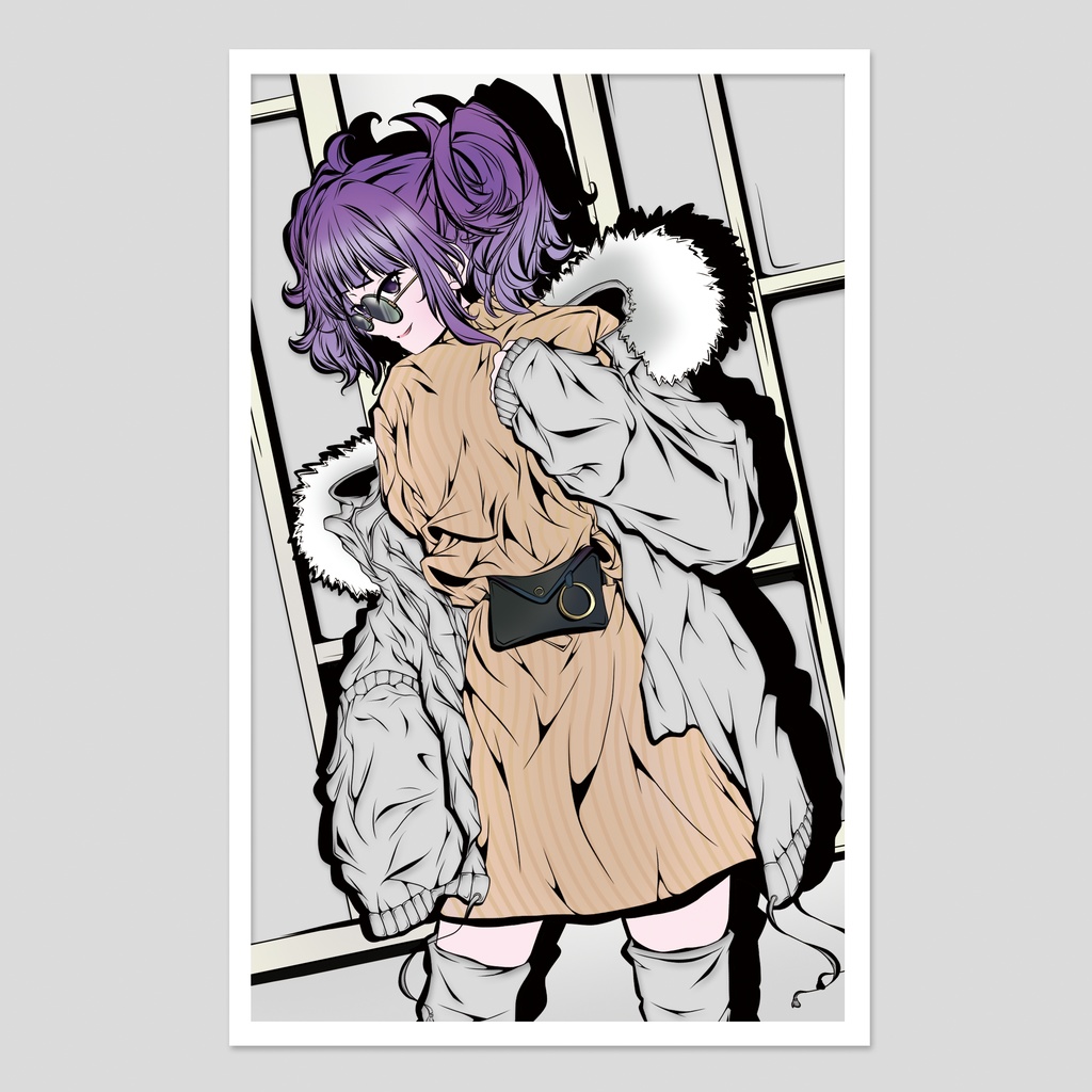 [切り絵風ポストカード] 　田中 摩美々