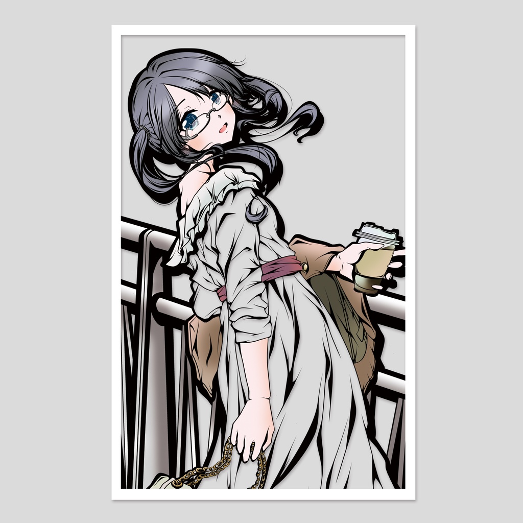 [切り絵風ポストカード] 　三峰 結華