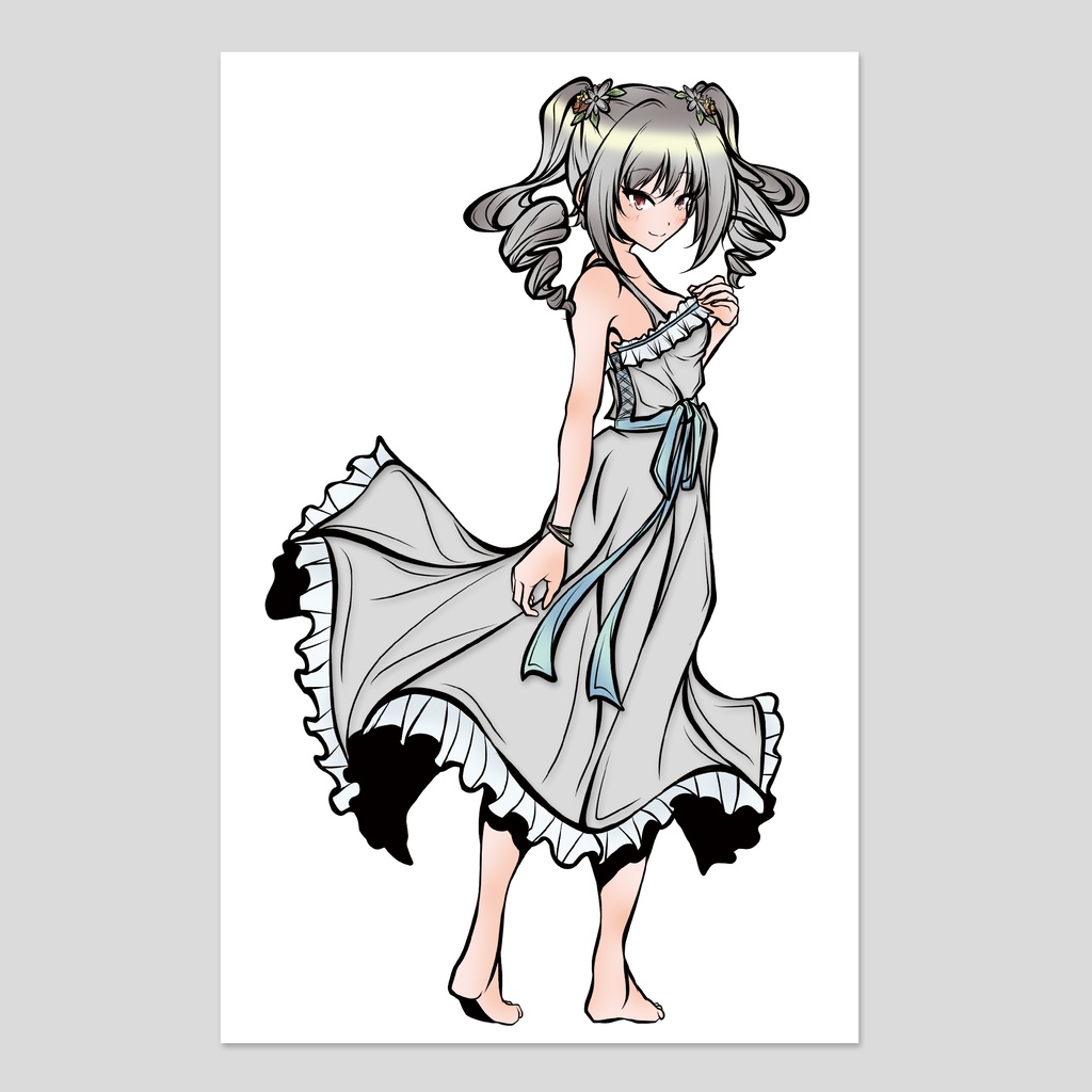 [切り絵風ポストカード] 　神崎 蘭子 (おはようございますⅢ) 