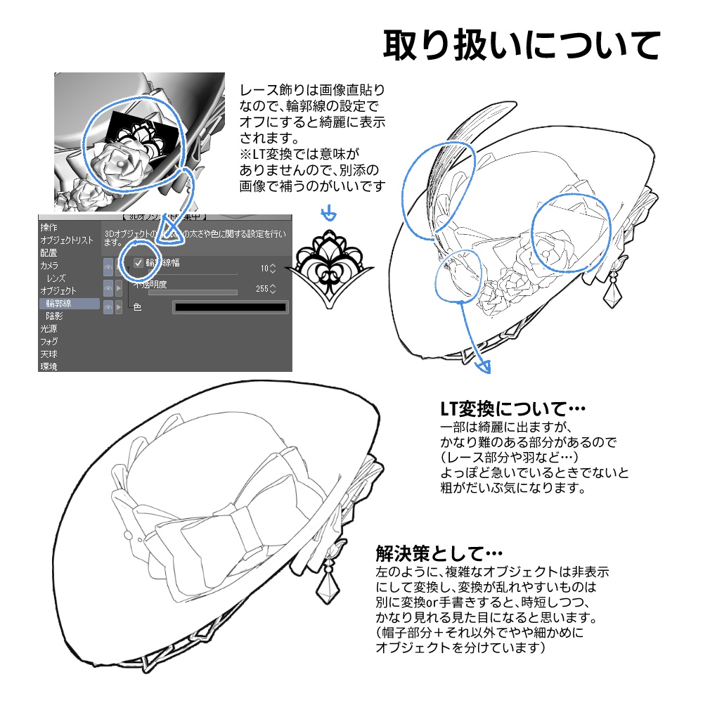 【原神3D素材】ナヴィアの帽子