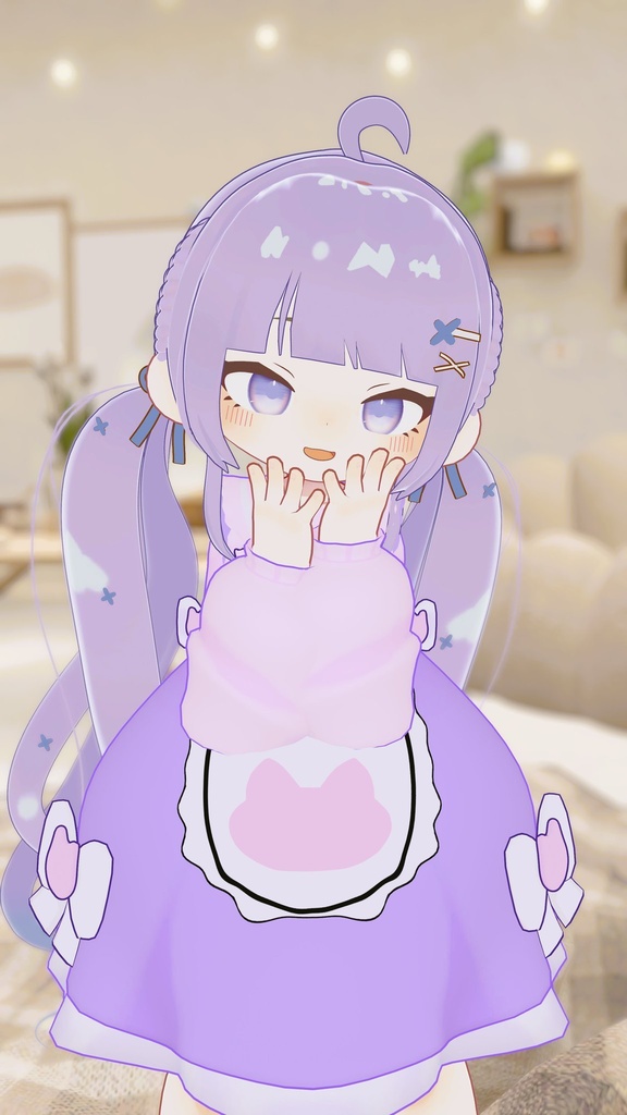 【キプフェル】Curly twin tails【VRChat向けヘアモデル】