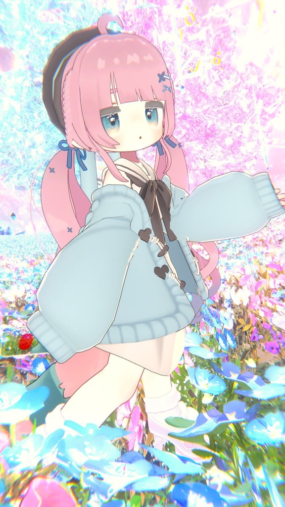 【キプフェル】Curly twin tails【VRChat向けヘアモデル】