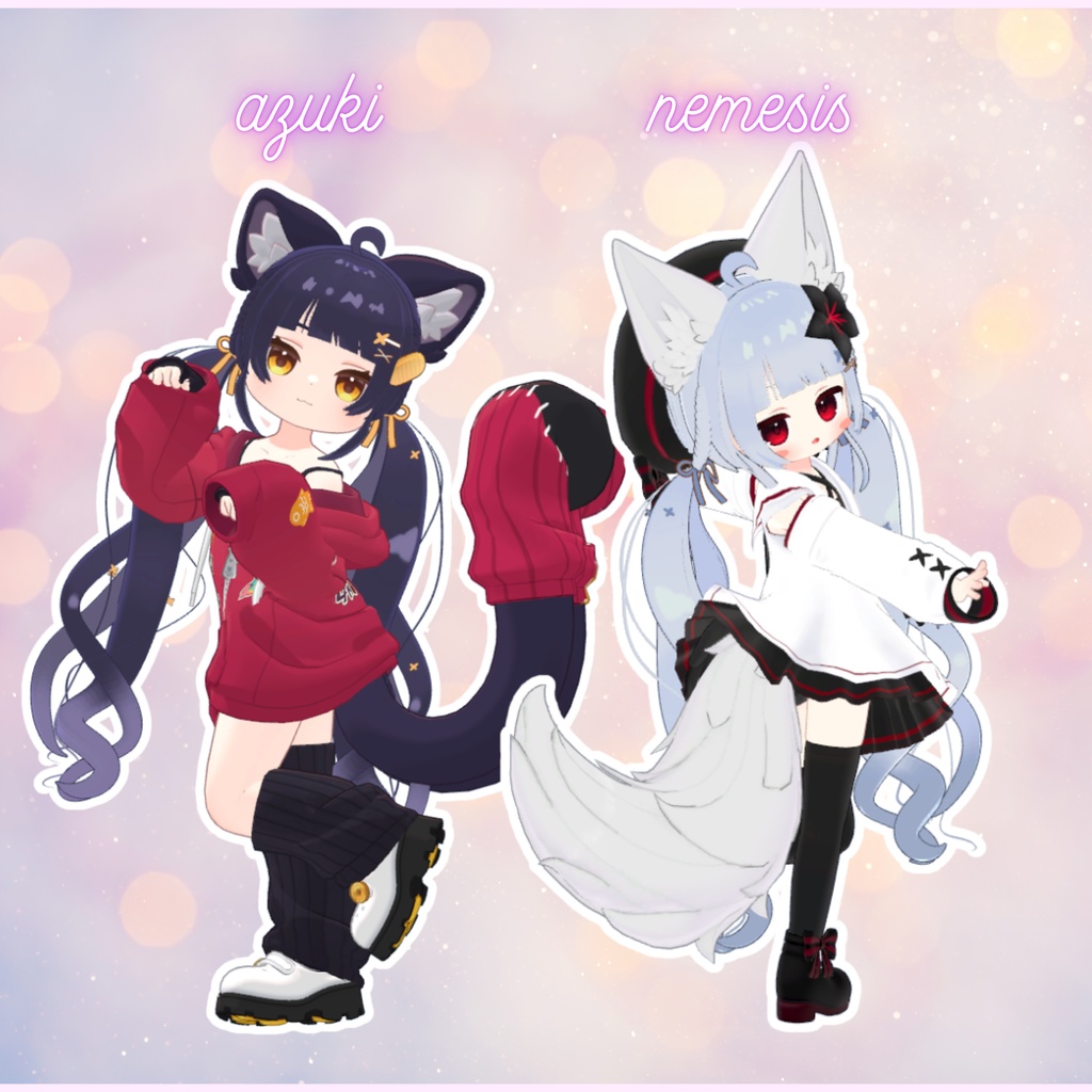 【キプフェル】Curly twin tails【VRChat向けヘアモデル】