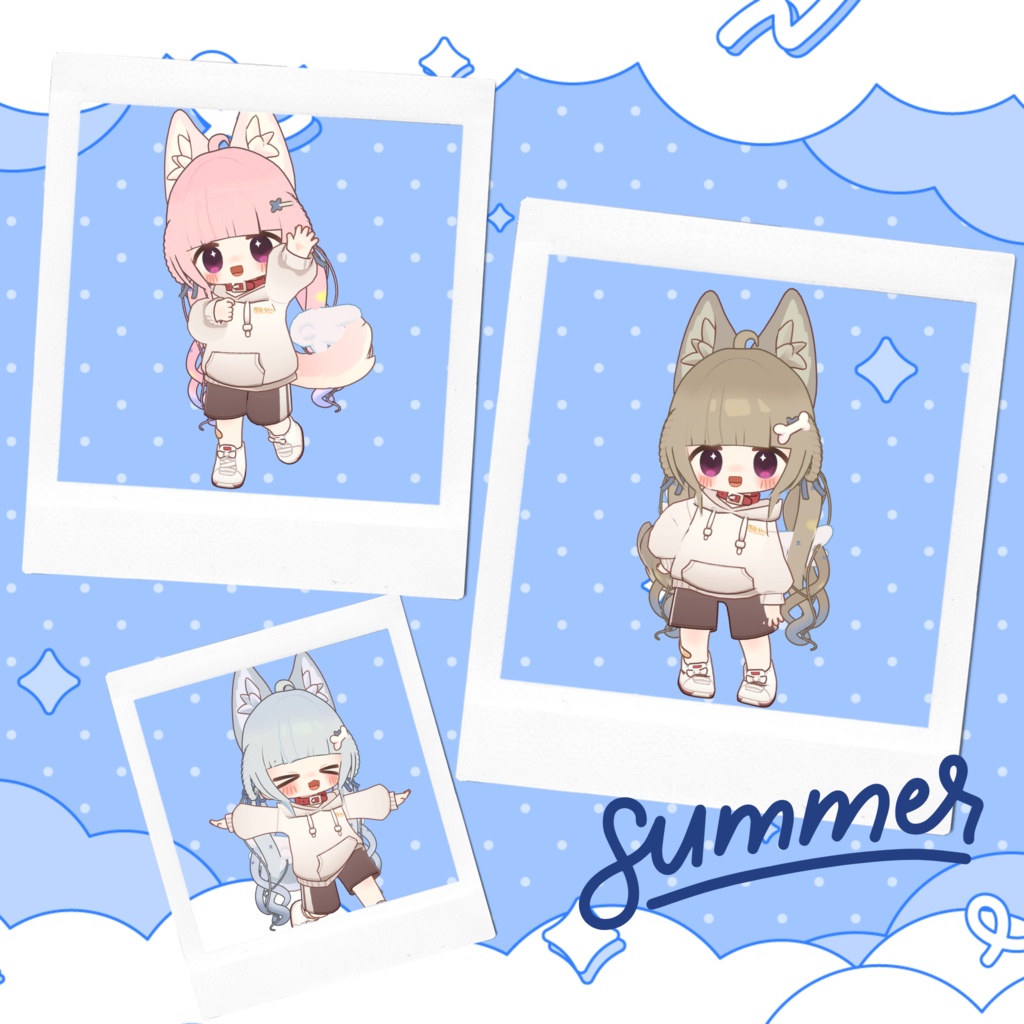 【キプフェル】Curly twin tails【VRChat向けヘアモデル】