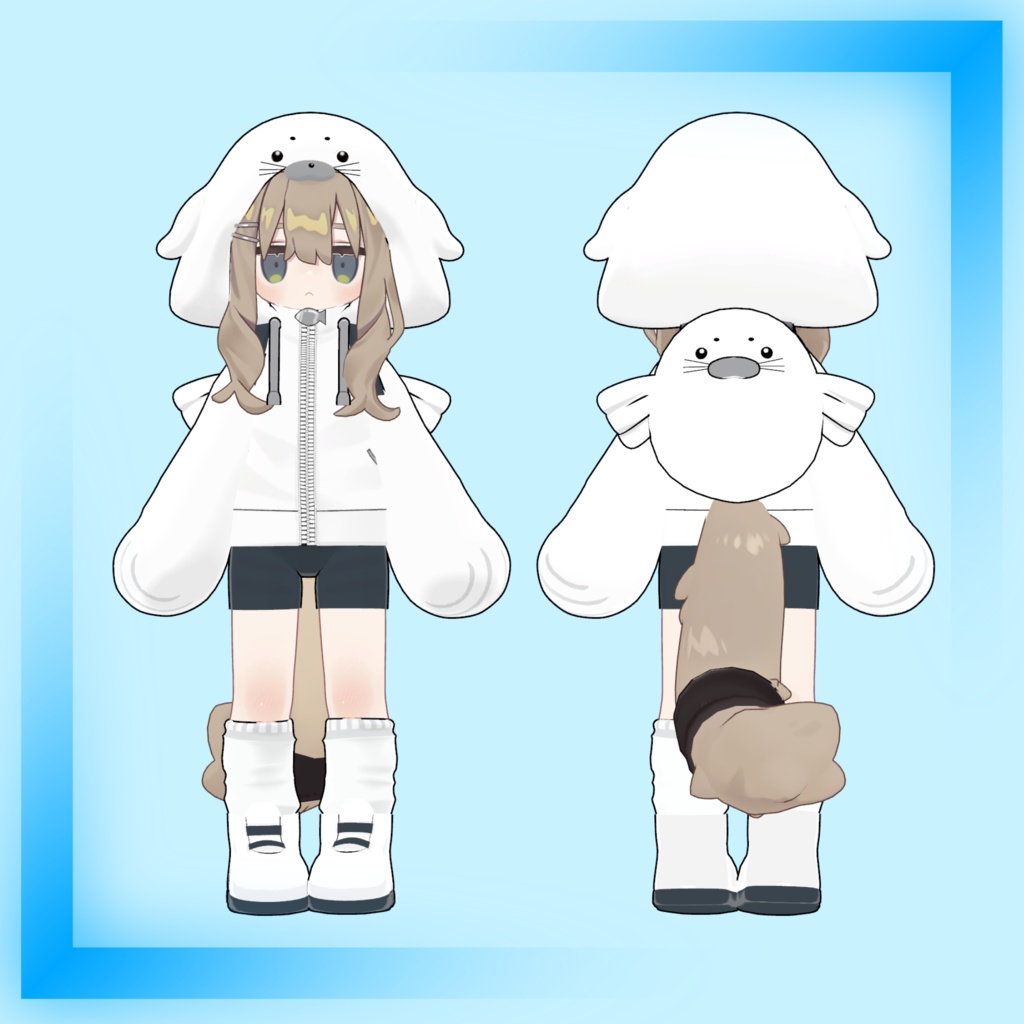 あざらしパーカー【えも研素体・まめふれんず・ネメシス】