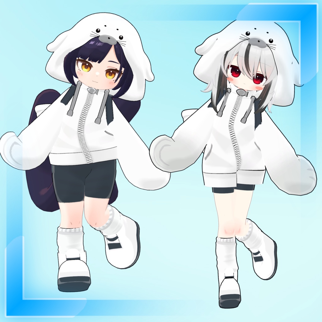 あざらしパーカー【えも研素体・まめふれんず・ネメシス】