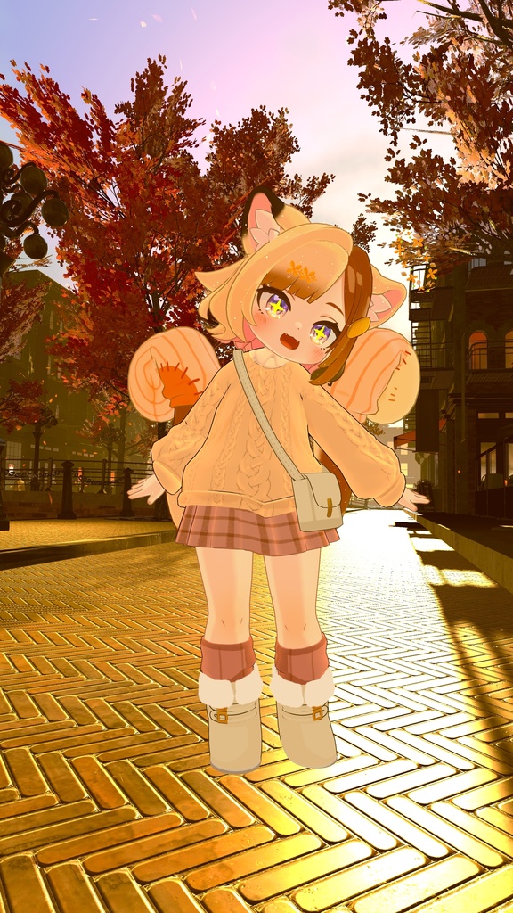 秋のお出かけコーデ【えも研素体・まめふれんず・ネメシス・エルシオン】