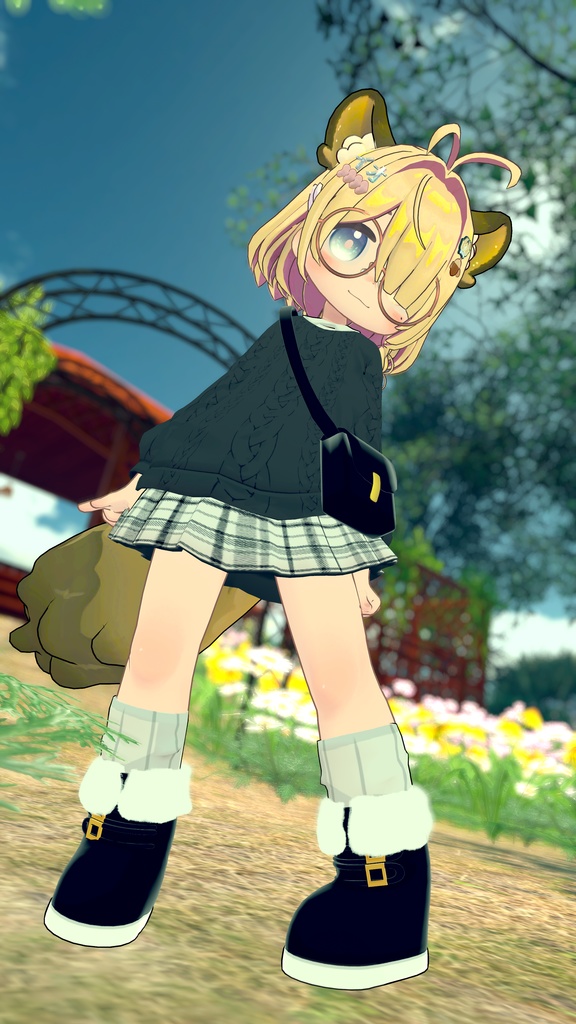 秋のお出かけコーデ【えも研素体・まめふれんず・ネメシス・エルシオン】