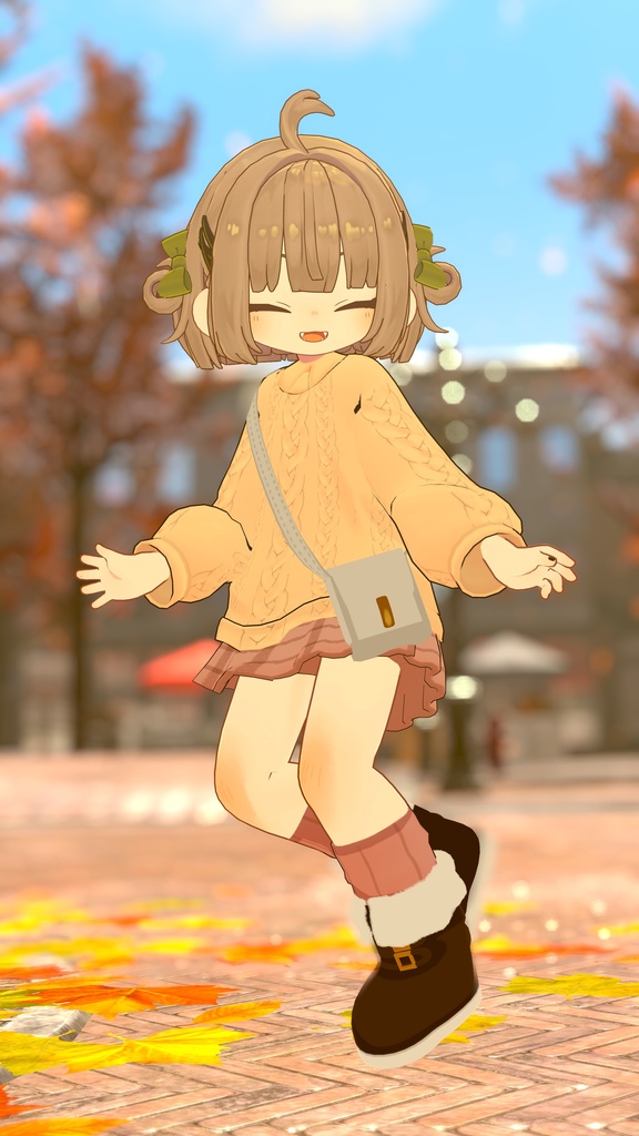 秋のお出かけコーデ【えも研素体・まめふれんず・ネメシス・エルシオン】