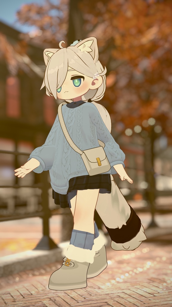 秋のお出かけコーデ【えも研素体・まめふれんず・ネメシス・エルシオン】