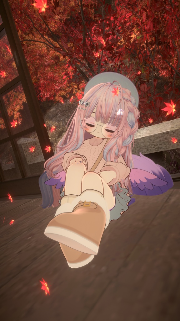 秋のお出かけコーデ【えも研素体・まめふれんず・ネメシス・エルシオン】