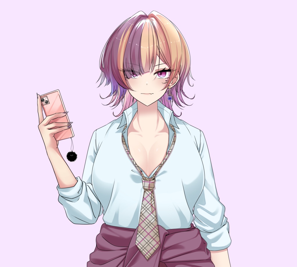 ギャルVer紫咲うにとお揃い♡ウニキーホルダー