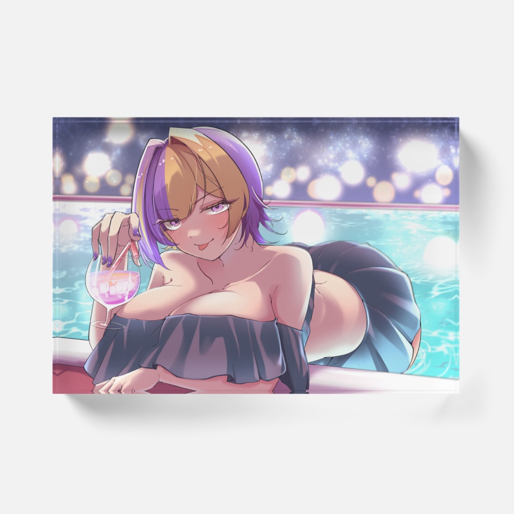 紫咲うに水着衣装アクリルブロック