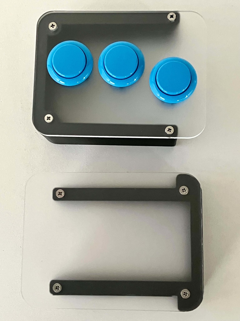 レバーレス左手トレーニングケース(黒)ボタン付き