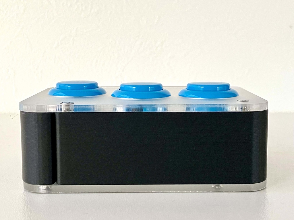 レバーレス左手トレーニングケース(黒)ボタン付き