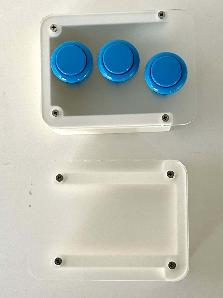 レバーレス左手トレーニングケース(白)ボタン付き